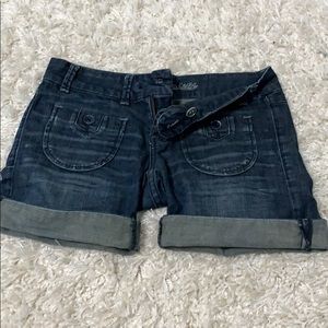 American Eagle midi jean shorts